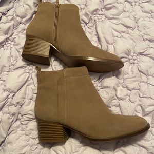 Tan booties